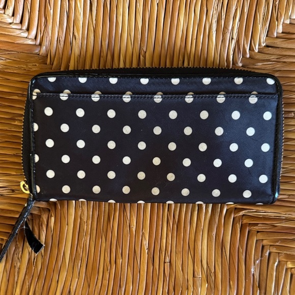 Kate Spade Black and White Polka Dot Zip Wallet - Picture 5 of 5